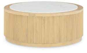 Elegance meets earthy charm in this coffee table. Crafting a contemporary living room? The faux marble top expertly pairs with the reeded base for a trend-right take on day-to-day function. Itâ€™s an ideal spot to rest decorative books and accents. Or pla