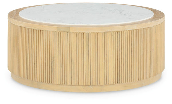 Elegance meets earthy charm in this coffee table. Crafting a contemporary living room? The faux marble top expertly pairs with the reeded base for a trend-right take on day-to-day function. Itâ€™s an ideal spot to rest decorative books and accents. Or pla