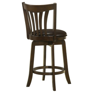 Lambert - Wood Counter Height Swivel Bar Chair - Dark Cherry