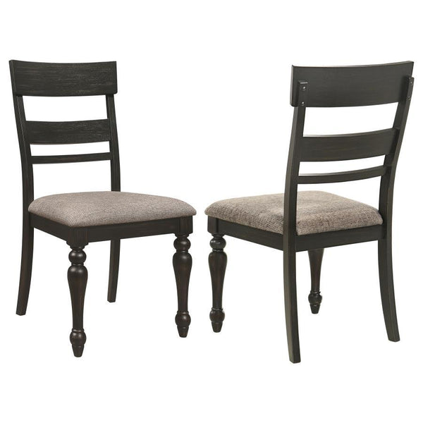This set of two dining side chairs defines the classic traditional aesthetic with an extra dose of bold, opening up multiple options for assembling a dining space youâ€™ll come to love. Asian hardwood and wood products construction is sturdy and stable, r