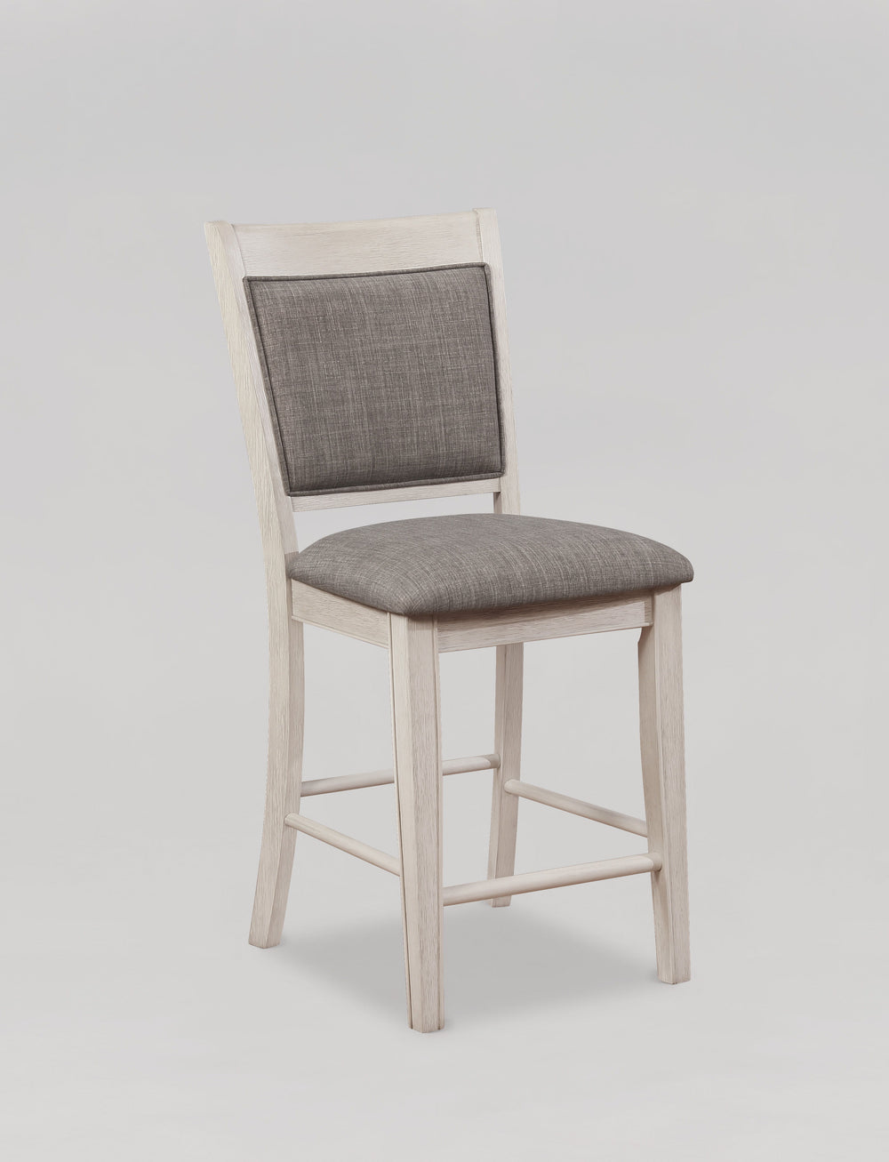 Transform your dining area with this elegant counter height dining set, designed to bring a touch of modern farmhouse charm to your home. The centerpiece table features a stunning dark wood top with built-in turntable that contrasts beautifully with the d