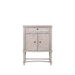 KD, Wine Cabinet Storage: 2 Wooden Front Doors (Inside: _), Open Compartment (Bottom Wooden Shelf) () Wooden Frame, Wooden Tapered Leg (Open Base) Orientation: Standing Flat Wall CONSTRUCTION: Wooden Case-Frame: Wood (Poplar), Wood Veneer (Oak), Wooden TO