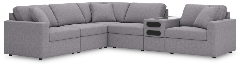 Looking cool and contemporary is great. But when it comes down to it, youâ€™re all about low-maintenance lounging. With the performance fabric on this sectional, cleaning spills is a breeze. Its customizable modular design caters to your ever-changing nee