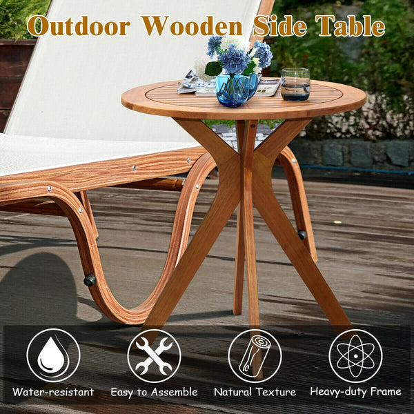 Crafted with solid wood  the frame of table is sturdy and can be used for long time. And the legs of the table are designed like X-shape which also adds stability of the table. Â  With varnish on the surface  the side table is waterproof and scratch-resis