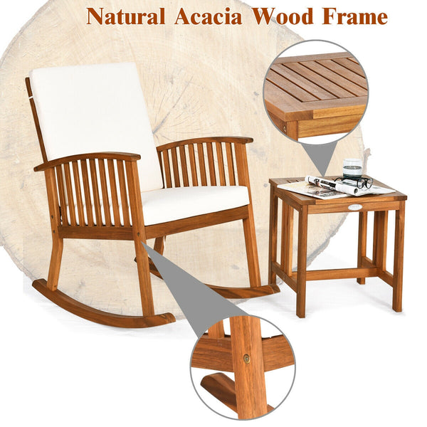 The frame of set is made of solid wood and it will serve you for long time. And the reclining backrest is of the most suitable angle  which ensures the most comfortable sitting and at the same time prevents rollover. Â  Thick cushion with high elasticity 