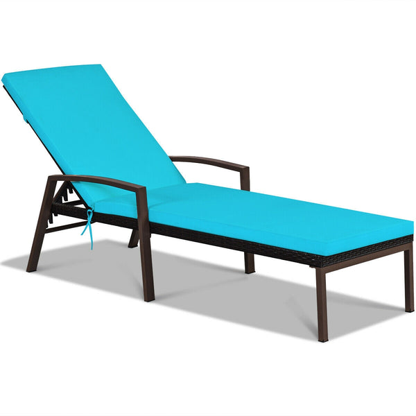 Sturdy steel construction for sturdiness and long lifespan<br>Durable and weather-resistant rattan is suitable for outdoor use<br>Backrest with 5 adjustable positions for an optimal experience<br>Handles on both sides offer extra support to your arms<br>M