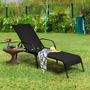 Don't leave the lounge chairs outside in raining days for prolonging its' using life <br>Made of Sun-proof and breathable fabric for long-lasting use <br>Powder coated steel frame provides sturdy support <br>Thick legs and anti-slip pads provide extra sta