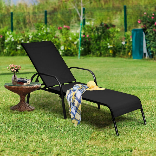Don't leave the lounge chairs outside in raining days for prolonging its' using life <br>Made of Sun-proof and breathable fabric for long-lasting use <br>Powder coated steel frame provides sturdy support <br>Thick legs and anti-slip pads provide extra sta