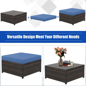 Durable and weather-resistant material can be used for a long time<br>Sturdy frame ensures strong stability and large bearing capacity<br>Removable cushion cover with zipper makes it convenient to clean<br>Soft sponge cushions and pillows provide more com