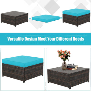 Durable and weather-resistant material can be used for a long time<br>Sturdy frame ensures strong stability and large bearing capacity<br>Removable cushion cover with zipper makes it convenient to clean<br>Soft sponge cushions and pillows provide more com