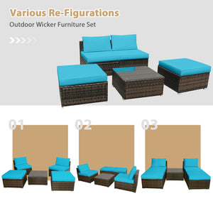 Power coated and solid steel frame adds sturdiness of the set<br>Tight and hand-woven rattan to withstand the change of weather<br>Exquisite table has a removable glass which is easy to clean<br>Aluminum feet at bottom protect bottom rattan and prevent sl