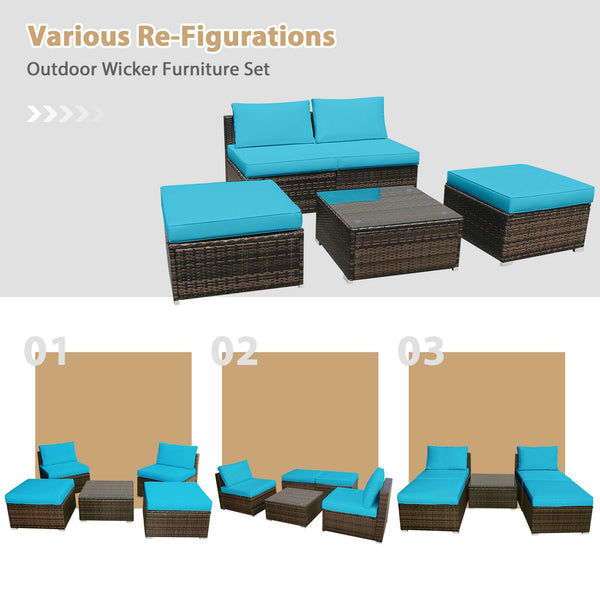 Power coated and solid steel frame adds sturdiness of the set<br>Tight and hand-woven rattan to withstand the change of weather<br>Exquisite table has a removable glass which is easy to clean<br>Aluminum feet at bottom protect bottom rattan and prevent sl