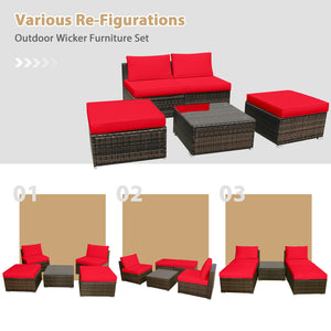 Power coated and solid steel frame adds sturdiness of the set<br>Tight and hand-woven rattan to withstand the change of weather<br>Exquisite table has a removable glass which is easy to clean<br>Aluminum feet at bottom protect bottom rattan and prevent sl