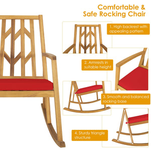 It will be a great experience to relax on a patio rocker with gentle rocking and cozy breeze. Â  And this patio rocking chair will be your perfect choice. The rocking chair is designed with a scientific sturdy base  and your body will be always within the