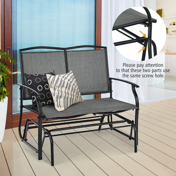 Don't place it outside in rainy days <br>Simple  Functional And Stylish <br>Sturdy  Firm And Durable to keep a long time use <br>Comfortably Seats For Two People <br>Offers Comfortable And Relaxation <br>Suitable For Both Indoor And Outdoor <br>4 Fixed Ch