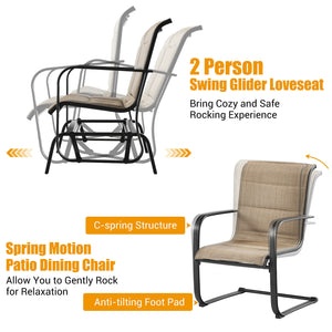 Create a cozy space to entertain your beloved family and friends with this 4-piece outdoor patio furniture set! Â  Based on your available space  this 4-piece patio conversation set provides 4 different combinations for you to select. Besides  you can als