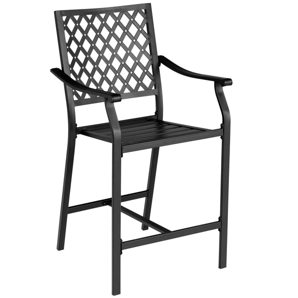43" height fits well to most bar tables<br>Suitable for poolside  backyard  garden  and so on<br>Comfortable to sit with cozy backrest  armrests  and footrest<br>The soft cushion provides softness and coziness for you<br>Fix straps effectively avoid cushi