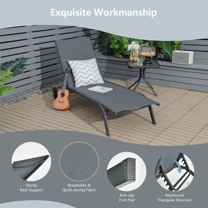 Heavy duty steel frame with anti-rust surface for steady performance Non-slip foot pads for additional stability and floor protection Avoid stuffiness with breathable and fast-drying fabric 6-position adjustable backrest for various demands Suitable for r