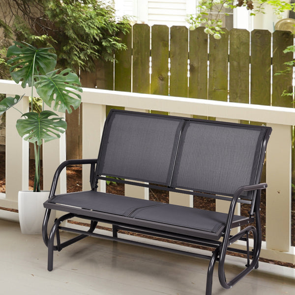 Made of solid steel which is rust-proof and waterproof for longer use <br>Breathable and durable fabric for comfortable seating experience <br>Smooth and gentle gliding system to make you relax <br>Can be placed on the ground steadily with stable base <br