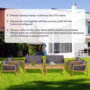 Come with 2 packages  may arrive separately <br>High quality acacia wood for steady performance and rustic touch <br>Withstand weather variations thanks to its all-weather mix of brown PE rattan <br>Bring a soft sitting experience with breathable and thic