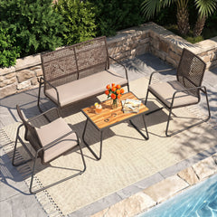 Hand-woven and sun-proof PE rattan for lasting outdoor longevity<br>Unmatched coolness with breathable design<br>105Â° angled seat for proper back support<br>Incredible seating comfort with soft sponge<br>The washable cushion cover ensures effortless main