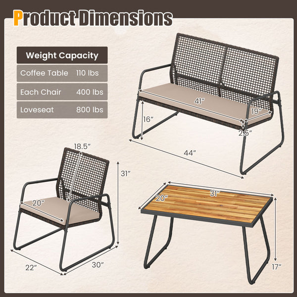Hand-woven and sun-proof PE rattan for lasting outdoor longevity<br>Unmatched coolness with breathable design<br>105Â° angled seat for proper back support<br>Incredible seating comfort with soft sponge<br>The washable cushion cover ensures effortless main
