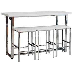  this counter height table set exudes modern elegance. From kitchens to living rooms to rec rooms and more