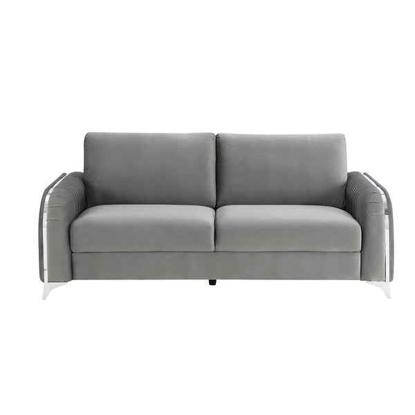 Wenona - Sofa - Gray Velvet