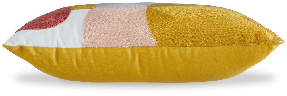 This accent pillow recalls eclectic mid-century modern motifs and reinterprets them for contemporary settings. Its retro-inspired hues and geometric design inspire dynamic decor pairings. Tidying up? Toss the easy-to-remove zippered cover into the wash fo
