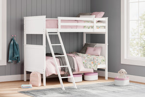  with a timeless Shaker style that-'s wonderfully finished in crisp white. Guard rails on the top bunk help e