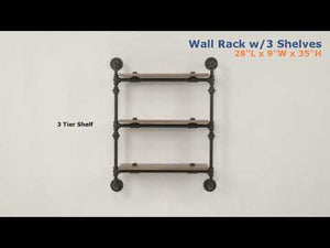 Brantley - Wall Shelf - Oak & Sandy Black Finish - 24"