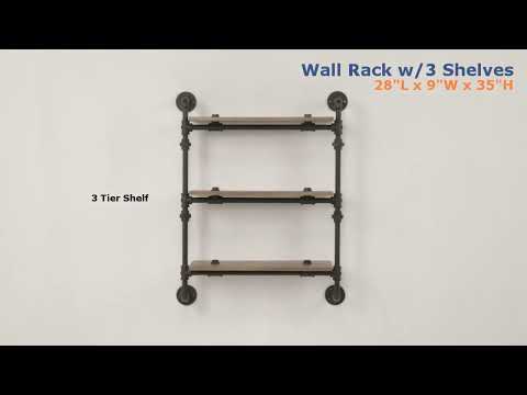 Brantley - Wall Shelf - Oak & Sandy Black Finish - 24"
