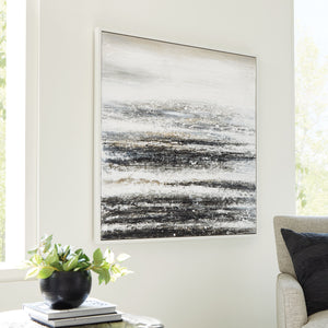  gray and navy convey the feeling of the sea in a storm. Creating a look that marries minimalism and bold style
