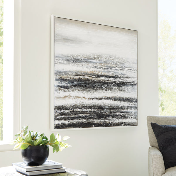  gray and navy convey the feeling of the sea in a storm. Creating a look that marries minimalism and bold style