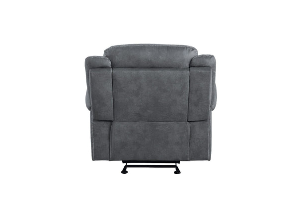 Zubaida - Glider Recliner - 2-Tone Gray Velvet