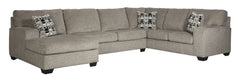 A mastery in less is more, this sectional manages to make cool, contemporary design so warm and cozy. A new twist on neutral, the sectionalâ€™s soothing -"platinum-" tone upholstery is incredibly plush to the touch. Gently rounded corners give the clean-l