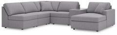 Looking cool and contemporary is great. But when it comes down to it, youâ€™re all about low-maintenance lounging. With the performance fabric on this sectional with chaise, cleaning spills is a breeze. Its customizable modular design caters to your ever-