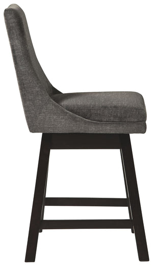 Tallenger - Dark Gray - UPH Swivel Barstool (Set of 2)