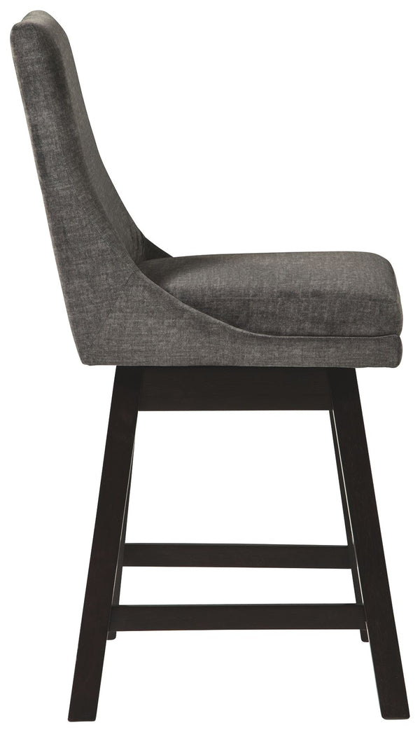 Tallenger - Dark Gray - UPH Swivel Barstool (Set of 2)