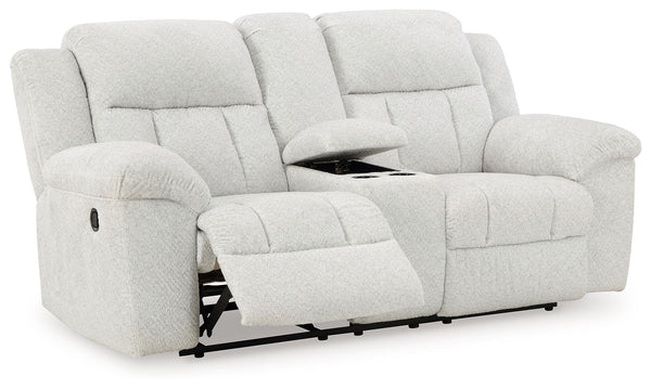  ultra-soft upholstery keeps everyone cozy as you lounge with family or guests. In a neutral hue