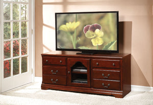 The Hercules TV stand traditional style will blend masterfully in your living room area. The storage feature offers plenty of space to keep your entertainment components: two glass doors, and two media compartments. Carefully constructed from selected woo