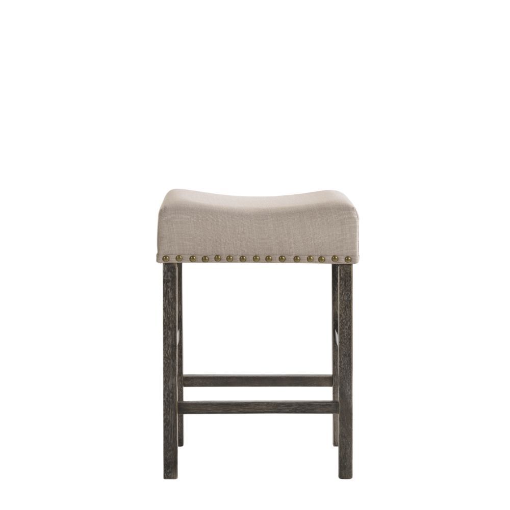 The Martha II Counter Height Stool will anchor any dining area in effortless style. This contemporary armless and backless features a wood frame and is perfect for weekday meals and family gatherings alike. The versatile cushioned stool is upholstered in 