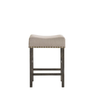 The Martha II Counter Height Stool will anchor any dining area in effortless style. This contemporary armless and backless features a wood frame and is perfect for weekday meals and family gatherings alike. The versatile cushioned stool is upholstered in 