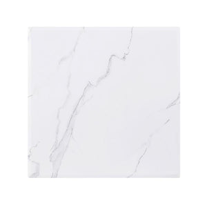 Visalia - Faux Marble Top Stainless Steel End Table - Gold