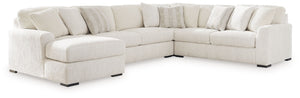 Reflect your uniquely versatile style personality with this sectional with chaise. Its plush upholstery is complemented with retro-cool corduroy on the back cushions, creating an ultra-soft seating experience with tons of eye-catching texture. Ready to re