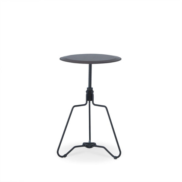 Get on board with the Contemporary style movement with the Sada end table. The breezy design of this end table keeps small space looking open. It features a metal adjustable top in walnut finish and constructs by metal black base. Bring your room to a dif