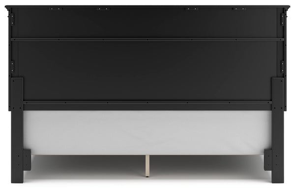 Lanolee - Black - King Panel Bed