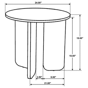 Dale - Round Solid Mango Wood Side End Table - Brown