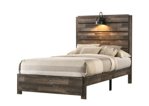  offering a cozy yet refined aesthetic to any modern home. The set features a generously sized bed with a broad