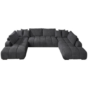 Chosen - Sectional Sofa With 3 Pillows - Dark Gray